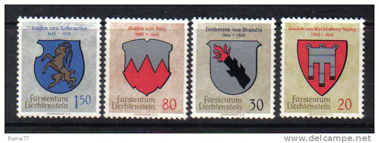 LIECH23 - LIECHTENSTEIN 1964 : Serie N. 389/92  *** - Unused Stamps