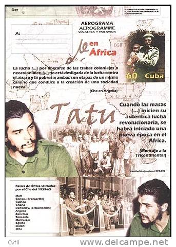 CUBA 2005 - AEROGRAMA Del CHE GUEVARA (Campaña) - Storia Postale