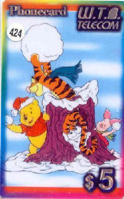 Disney WINNIE THE POOH  Telecarte Phonecard  Telefoonkaart(424) - Disney