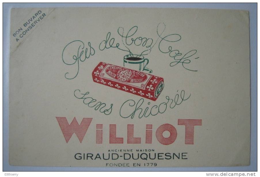 BUVARD-CAFE WILLIOT- - Café & Thé