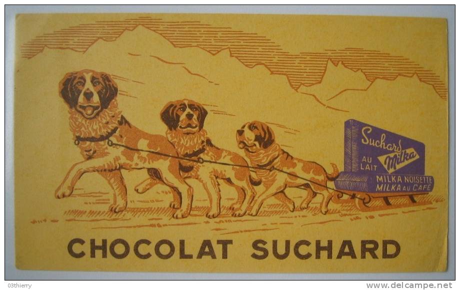 BUVARD-CHACOLAT SUCHARD MILKA- - Kakao & Schokolade