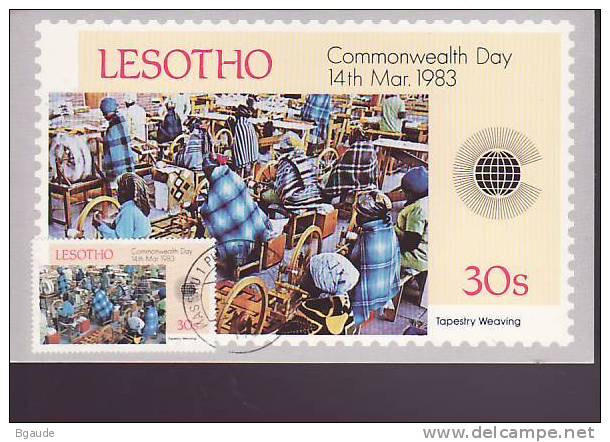 LESOTHO  CARTE MAXIMUM NUM.YVERT  538 LA JOURNEE DU COMMONWEALTH - Lesotho (1966-...)