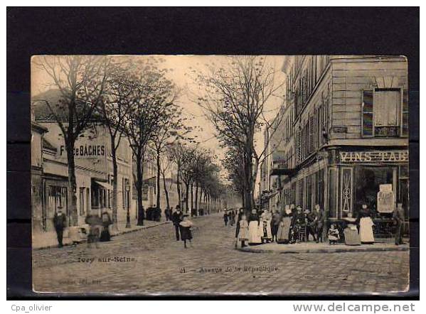 94 IVRY SUR SEINE Avenue De La République, Animée, Café Tabac, Ed Gautrot 24, 190? - Ivry Sur Seine