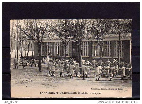 94 ORMESSON SUR MARNE Sanatorium, Jeux, Enfants Faisant La Ronde, Cour De Récréation, Très Animée, Ed Bertin, 193? - Ormesson Sur Marne