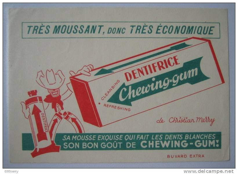 BUVARD-DENTIFRICE CHEWING GUM- - Produits Pharmaceutiques