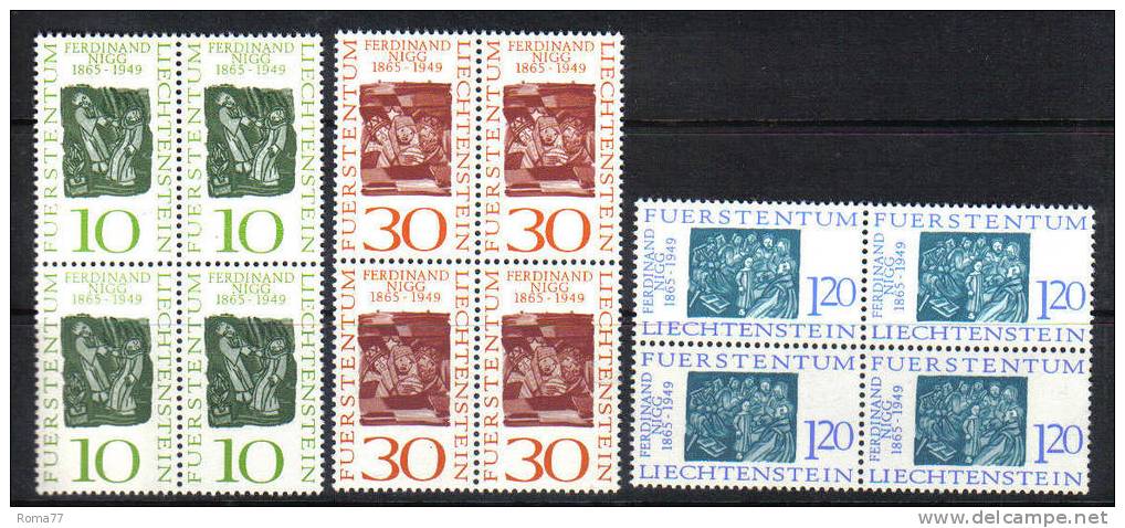 LIECH35 - LIECHTENSTEIN 1965 : Ferdinand Nigg Serie N. 405/7  *** Quartina - Nuovi