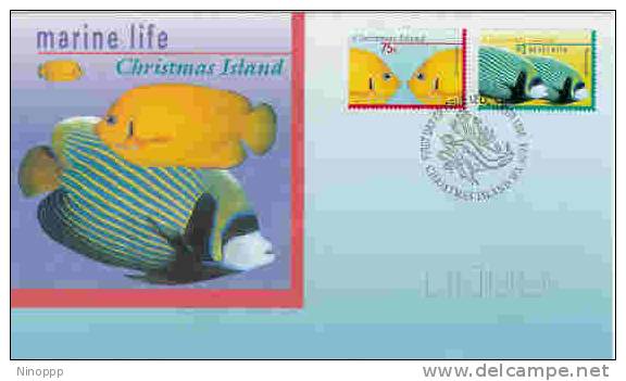 Christmas Island 1995 Marine Life 75c,$ 1  FDC - Christmas Island