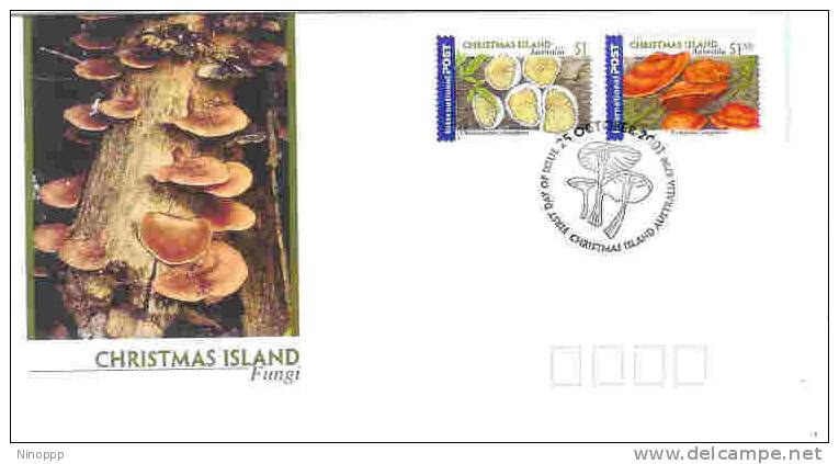 Christmas Island 2001 Fungi   FDC - Christmas Island