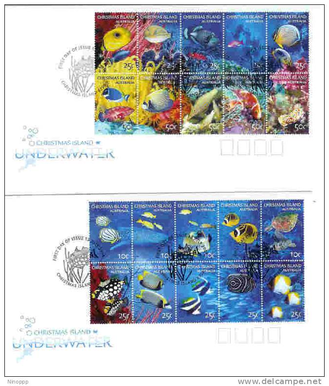 Christmas Island 2004  Underwater  FDC - Christmas Island