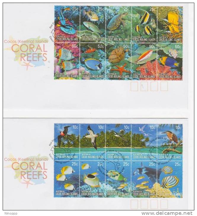 Christmas Island 2006  Coral Reef X 2 Covers FDC - Christmas Island