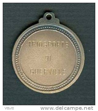 Sports : Médaille Pétanque (1991), Guerville (78, Yvelines) Boule, Attitude Du Pointeur. - Autres & Non Classés