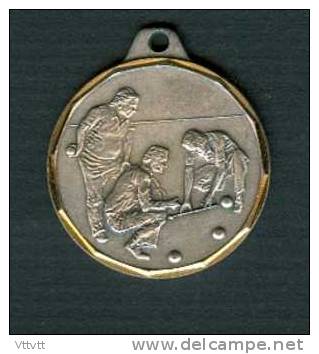 Médaille Pétanque, Guerville (78, Yvelines) Boule, Mesure Du Point. - Autres & Non Classés