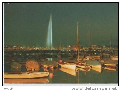 Schweiz - Switzerland - Suisse  : Geneve - Le Port De Plaisance  Des Eaux Vives Et Le Jet D'eau - Port