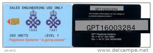 250u LEVEL  1 SALES ENG. USE QUEENS AWARD Control THICK Print  (other Serial Range) - Zu Identifizieren