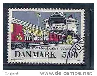 DENMARK  - Tri Postal A Bord Dún Train Embarquant Sur Un Ferry - Yvert # 1160 -  VF USED - Usado