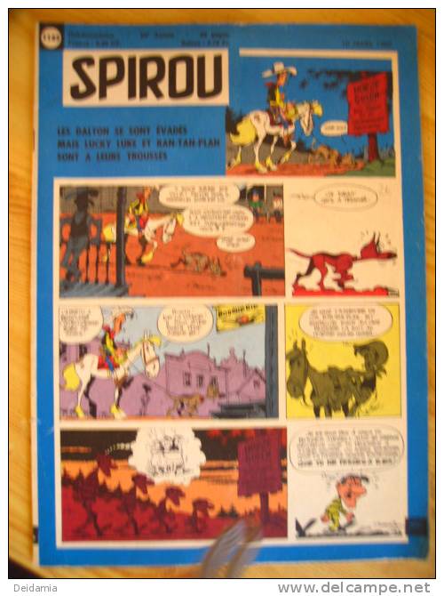 SPIROU N°1143 DU 10 / 3 / 1960. 1ER PLAT DE MORRIS - Spirou Magazine