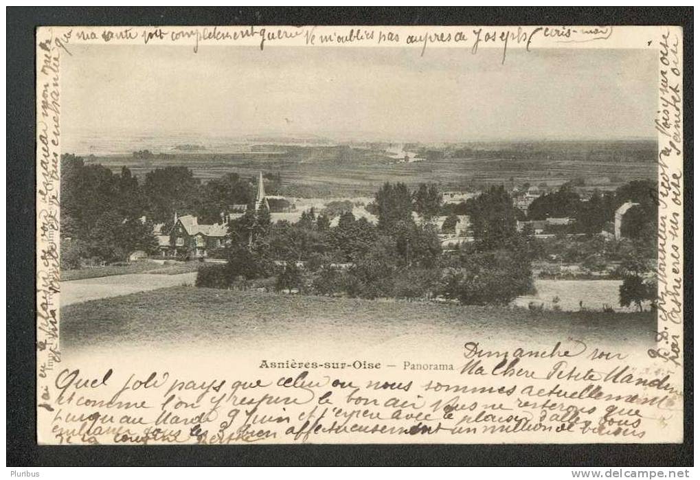 1903 FRANCE ASNIERES SUR OISE, PANORAM VIEW - Asnières-sur-Oise