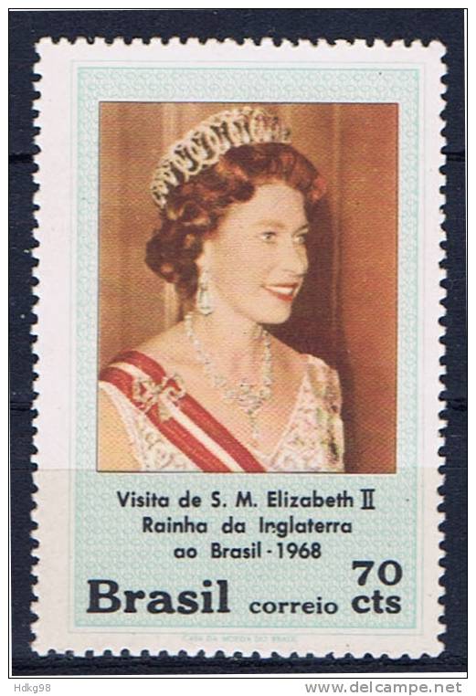 BR+ Brasilien 1968 Mi 1194** Elizabeth II. - Nuevos