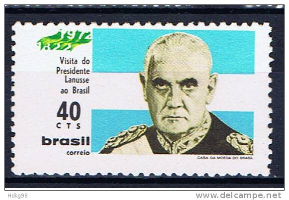 BR+ Brasilien 1972 Mi 1308** Präsident Lanusse - Neufs