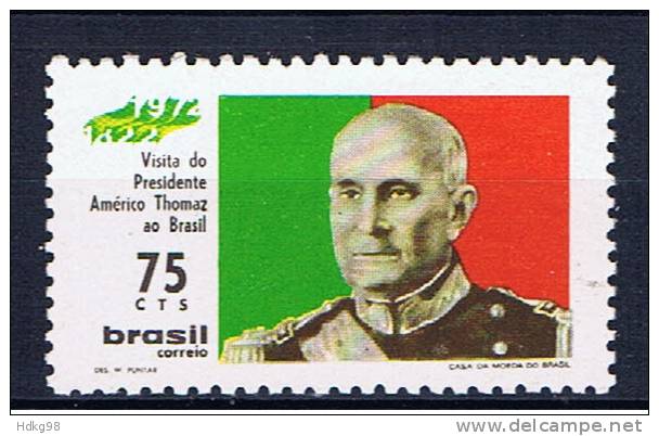 BR+ Brasilien 1972 Mi 1311** Ptäsident Americo Thomaz - Unused Stamps