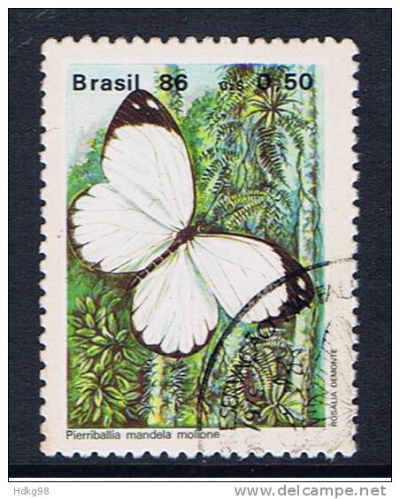 BR+ Brasilien 1986 Mi 2172-74 Schmetterlinge - Usados