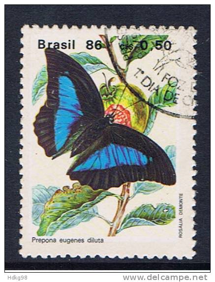 BR+ Brasilien 1986 Mi 2172-74 Schmetterlinge - Gebruikt