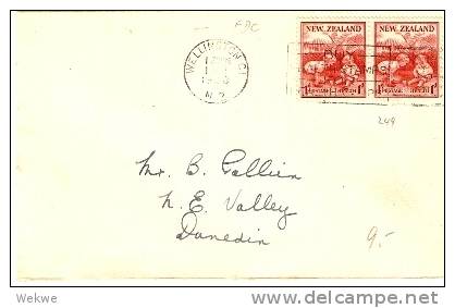 NZ061 / Health 1938(2 X)FDC 1.Okt. - Cartas & Documentos