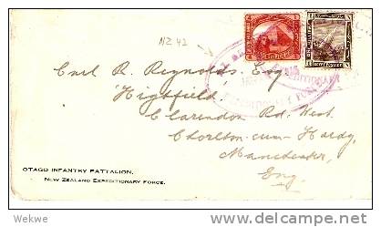 NZ074 / Expeditions Corps,P.O.42 Otago Battalion 1915,Egypt - Covers & Documents