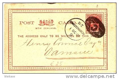 NZ165 / Christchurch 1886 Auf P 8.Belfast Works Chemical - Briefe U. Dokumente