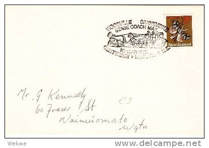 NZ166 / 3 C.Schmetterling Entwertet Kutschen-Sonderstpl. - Storia Postale