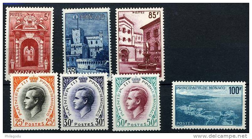 MONACO 1959      Yv.503/509 ** Postfrich   Cote 65 € - Unused Stamps