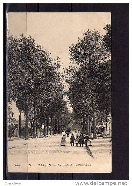 94 VILLEJUIF Route De Fontainebleau, Animée, Ed ELD 24, 1913 - Villejuif