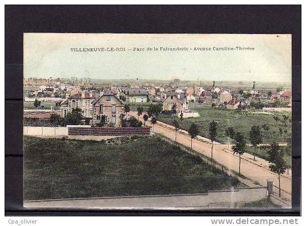 94 VILLENEUVE LE ROI Parc De La Faisanderie, Avenue Carolline Thérèse, Vue Générale, Colorisée, Ed ?, 1908 - Villeneuve Le Roi