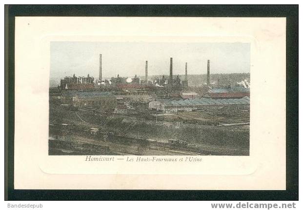 Homécourt -  Les Hauts Fourneaux Et L´ Usine ( Sidérurgie Chemin De Fer Train Ed. Laurent) - Homecourt