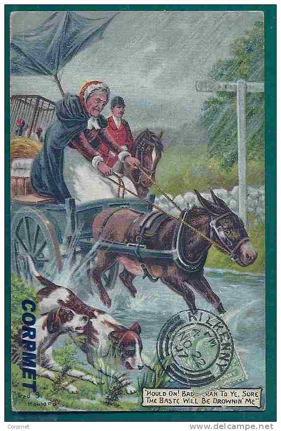 IRELAND - HUNTING SCENE  - KILKENNY 1907 POSTCARD Signed Fred Howard Sent To Liverpool Post Oficce - Pubs. HELY´S DUBLIN - Dublin