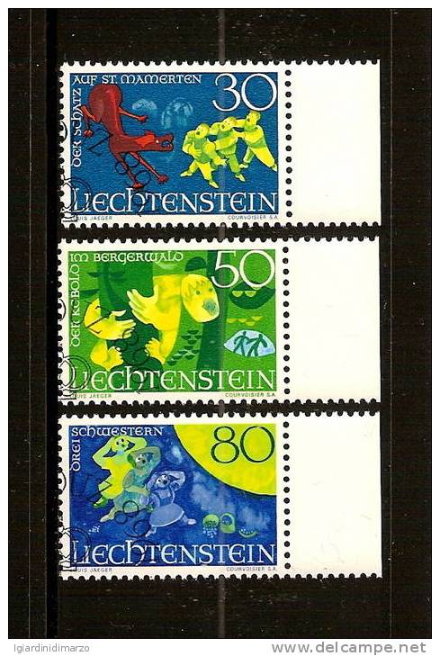 LIECHTENSTEIN - 1968 - 3 VALORI OBLITERATI LEGGENDE DEL LIECHTENSTEIN 2° SERIE - IN OTTIME CONDIZIONI - DC1745. - Used Stamps