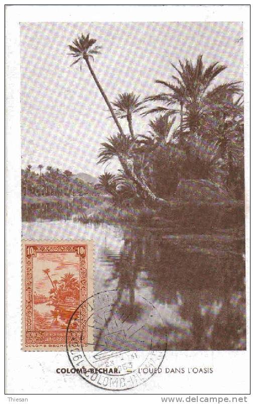 Algérie Algeria Carte Maximum Colomb Bechar Oued Oasis Maxicard Maxikarten - Maximum Cards