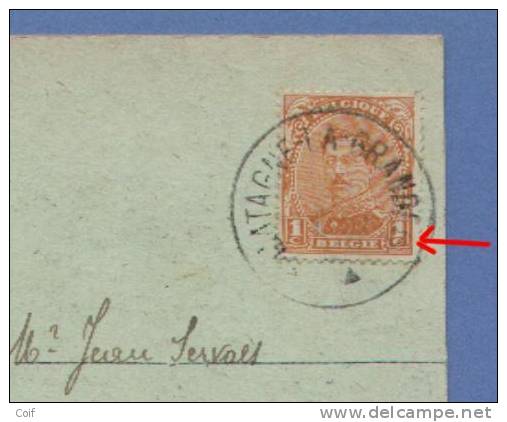 135 Op Kaart Met Sterstempel (Relais) * MATAGNE-LA-GRANDE * Zonder Datummidden (noodstempel / Fortune) - Foruna (1919)