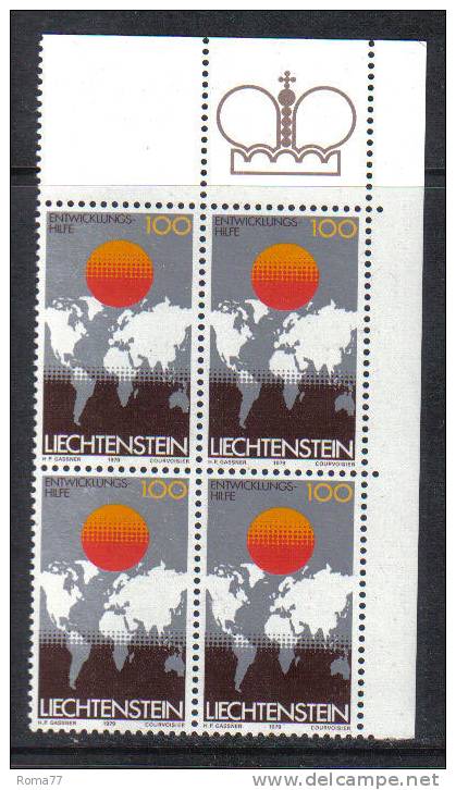 LIECH1 2  - LIECHTENSTEIN 1979 : Serie N. 669/671 In Quartina  *** - Ungebraucht