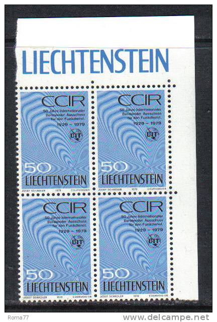 LIECH1 2  - LIECHTENSTEIN 1979 : Serie N. 669/671 In Quartina  *** - Ungebraucht