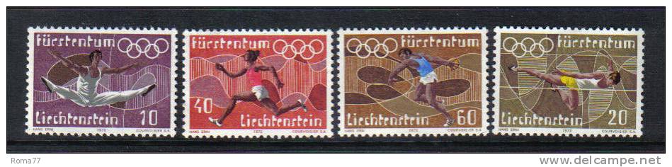 LIECH66  - LIECHTENSTEIN 1972 : Olimpiadi Serie N. 499/502  *** - Ungebraucht