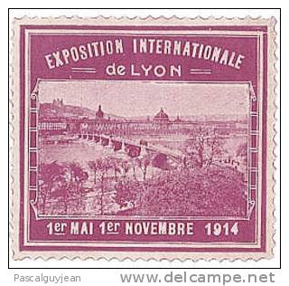 VIGNETTE EXPOSITION INTERNATIONALE DE LYON 1914 - Andere & Zonder Classificatie