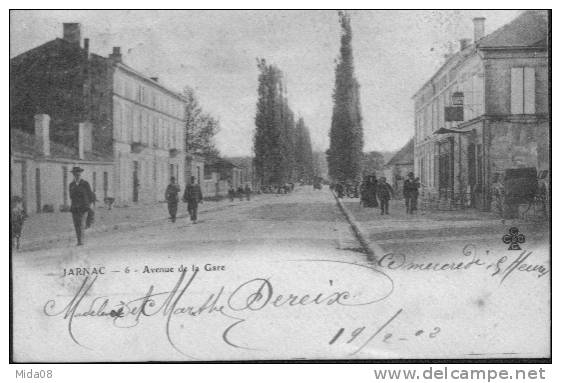 16. JARNAC.  AVENUE DE LA GARE. Cafe Des Allees. - Jarnac