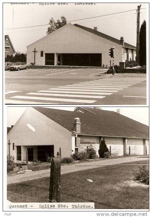 Quenast : Eglise Ste. Thérèse ----2 Kaarten ( Fotokaarten) - Rebecq