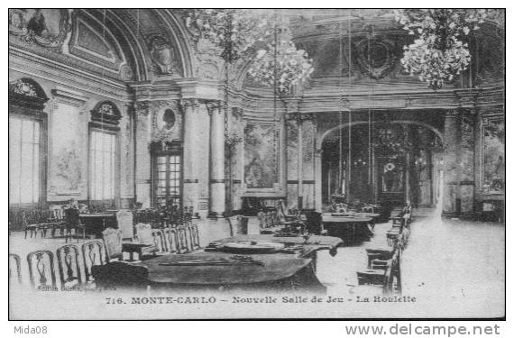 MONACO.  MONTE CARLO.   NOUVELLE SALLE DE JEU.  LA ROULETTE.   Edition Giletta. - Casino