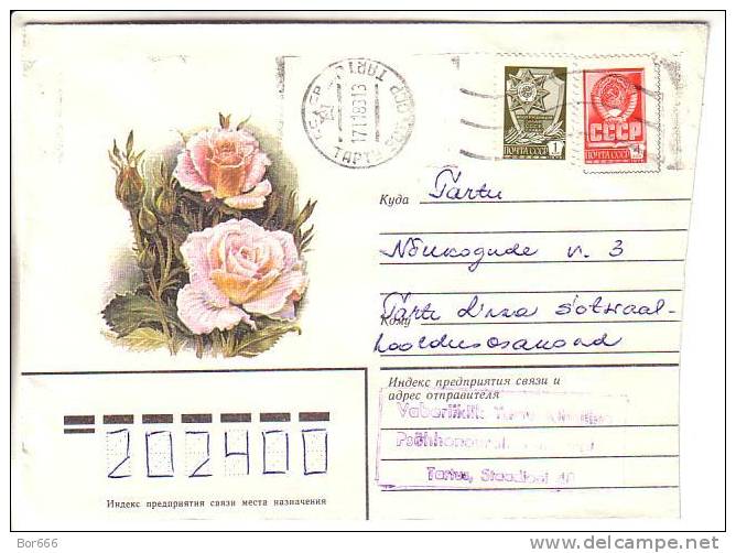 GOOD USSR / RUSSIA Postal Cover 1983 - Flowers - Roses - Roses