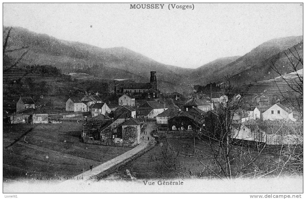 MOUSSEY : (88)  Vue Générale (Légende En Rouge) - Moussey