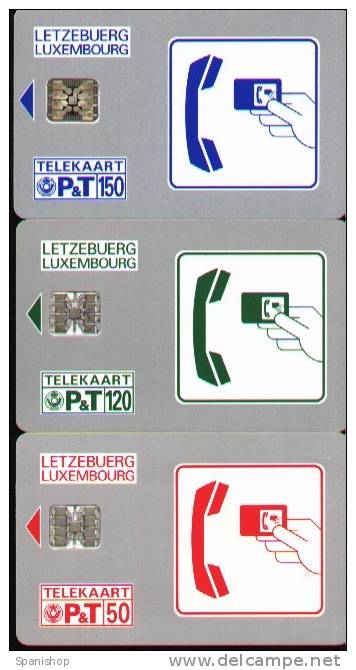 Luxemburgo  Lot Of 3 Differents Phonecard - Telecarte - Lussemburgo