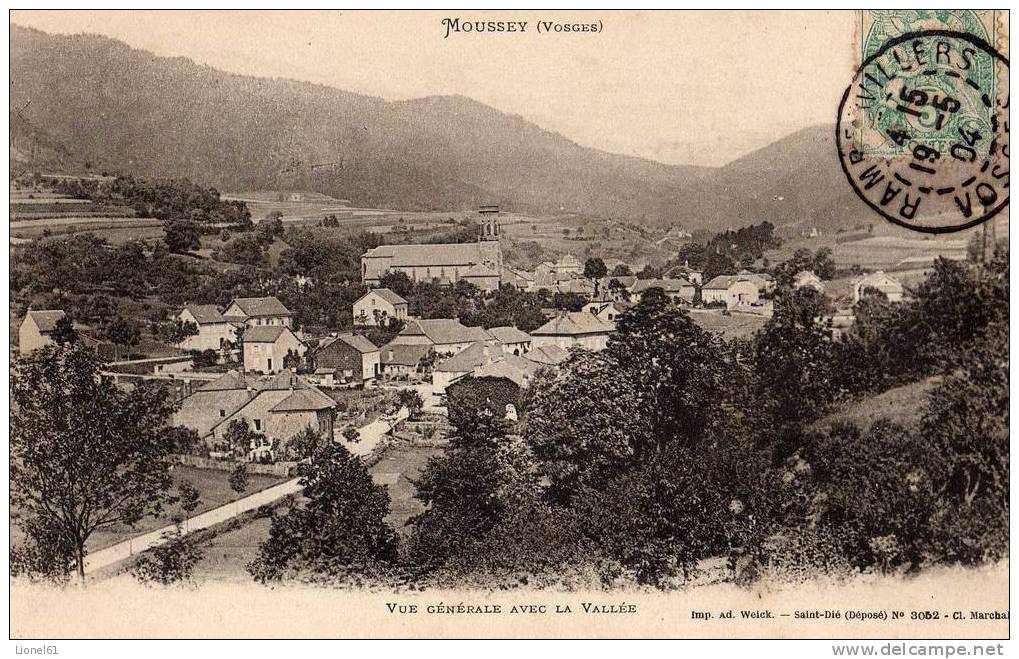 MOUSSEY : (88) Vue Générale Avec La Vallée - Moussey