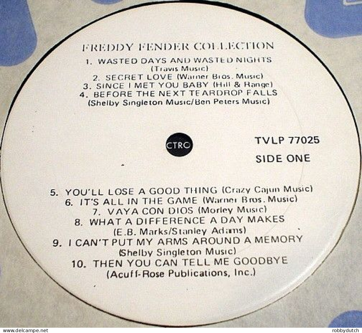 * LP * THE FREDDY FENDER COLLECTION (20 Greatest Hits) (Canada 1977 Ex-!!!) - Country Y Folk